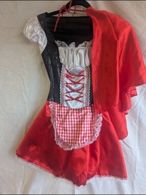 Sexy Little Red Riding Hood Costume - Red and Black